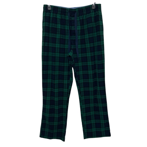 Haggar Other - Haggar Men's Green and Navy Blue Plaid Flannel Pajama Pants Lounge Wear Size Lg